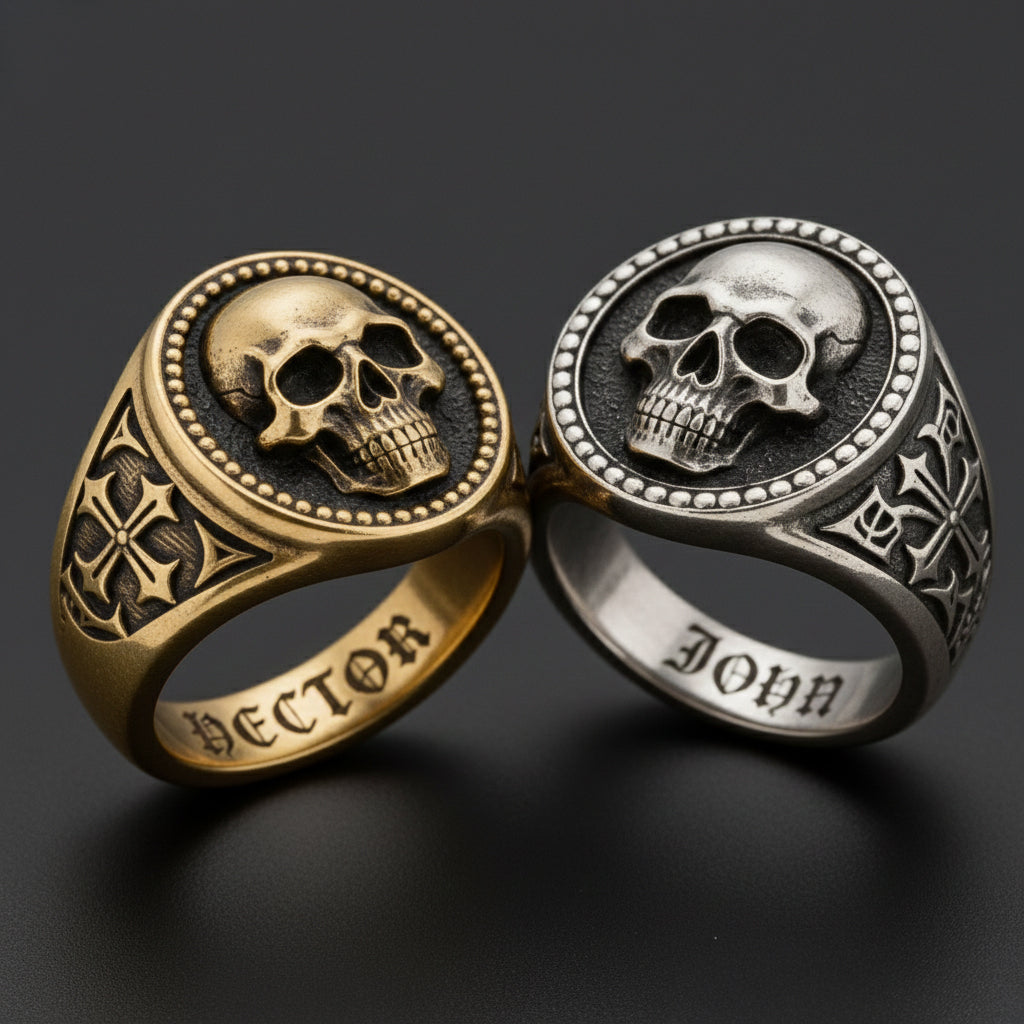 Cool Skull - Personalized Skull Signet Ring