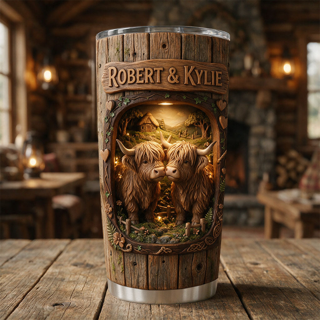 I'm Yours - Personalized Highland Cow Tumbler