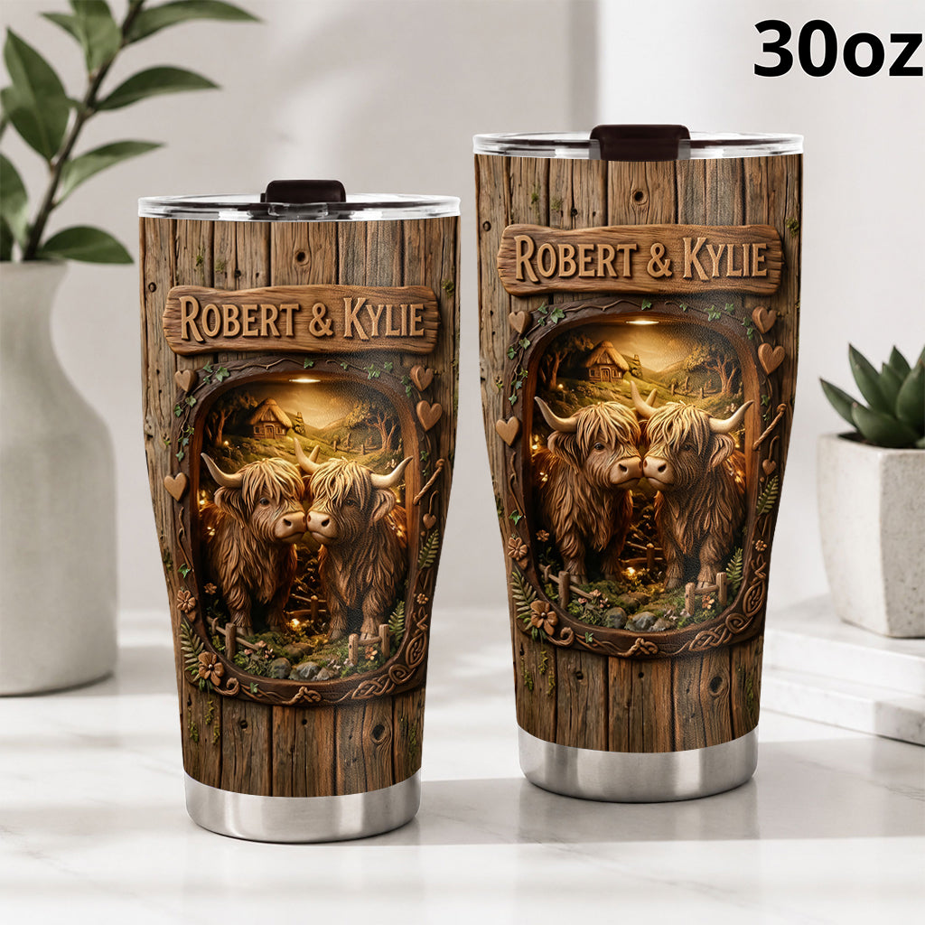 I'm Yours - Personalized Highland Cow Tumbler