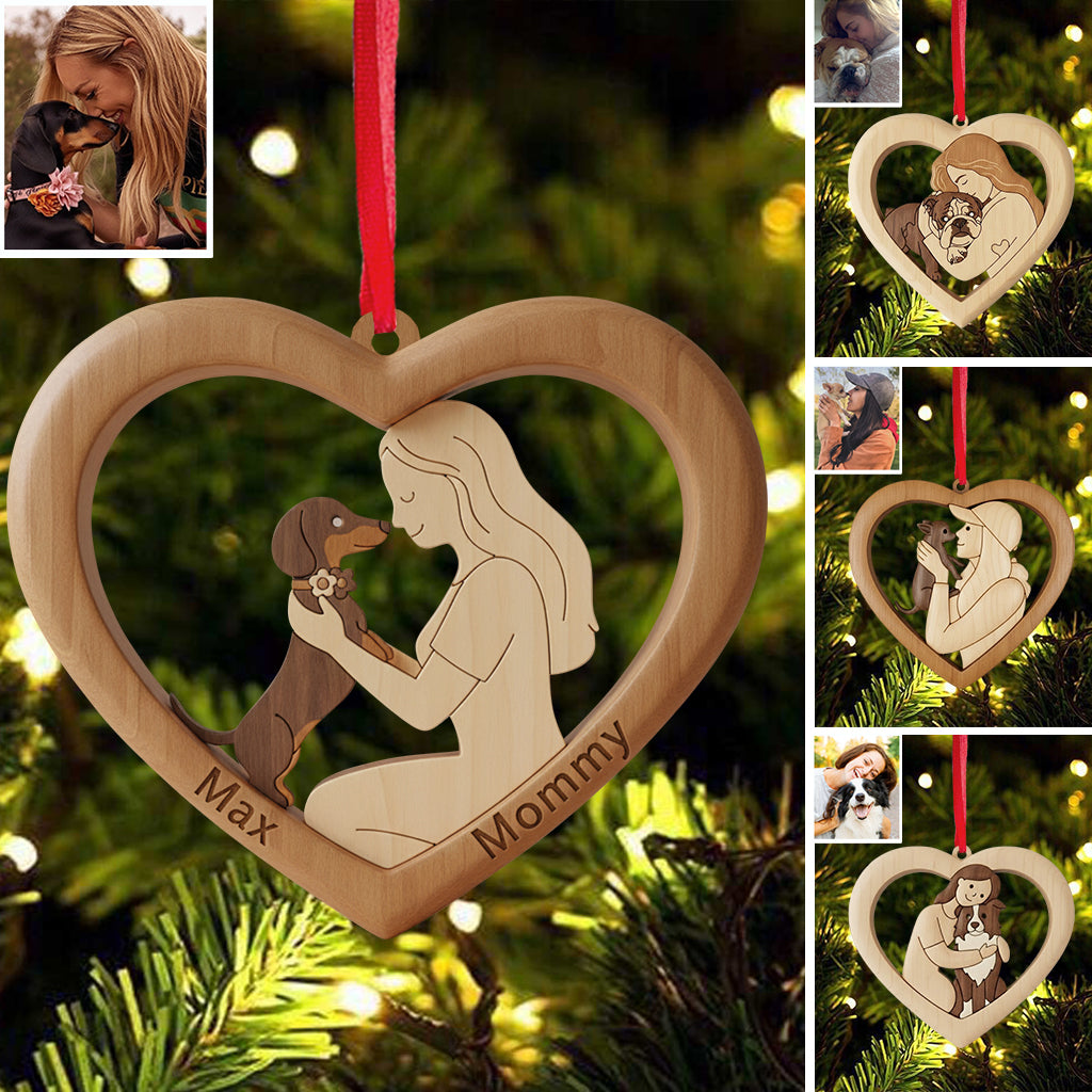 My Heart Belongs to My Dog - Personalized Dog Ornament