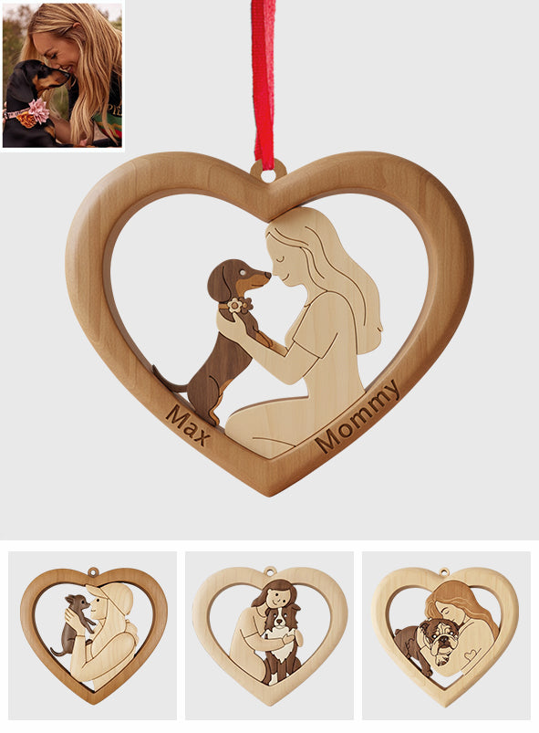 My Heart Belongs to My Dog - Personalized Dog Ornament