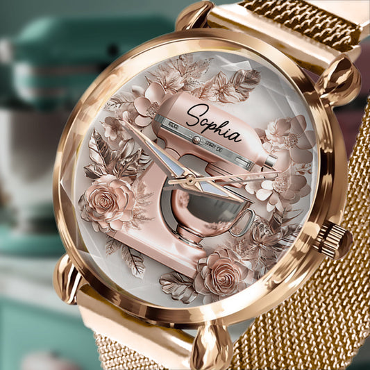 Just A Girl Who Loves Baking - Beautiful Stand Mixer - Personalized Baking Women Hand Watch