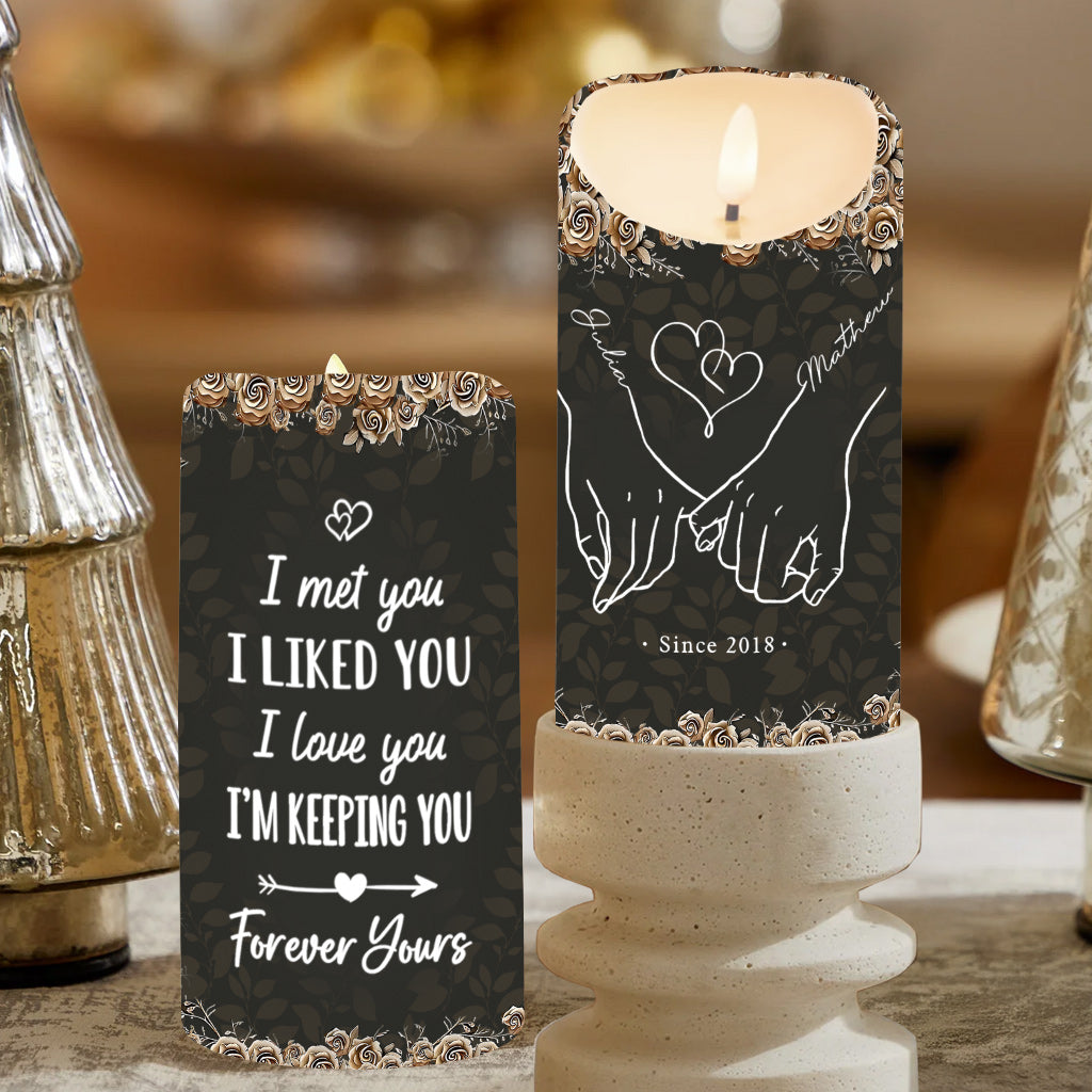 You & Me - Personalized Couple Flameless Candle