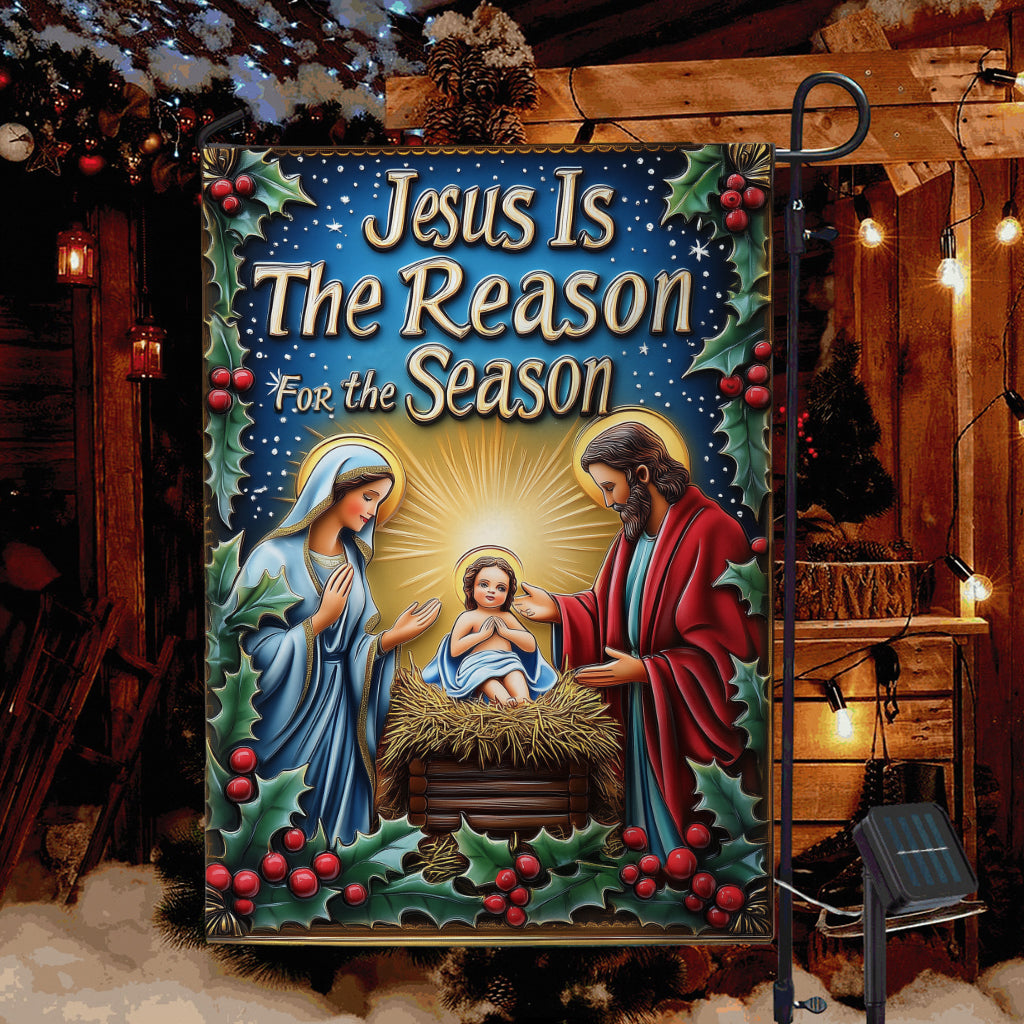 Jesus Is The Reason For The Season - Christian Garden Flag