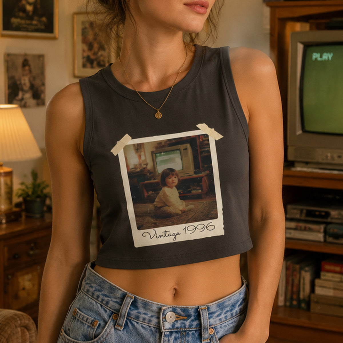 Birthday Gift Idea - Personalized Birthday Crop Tank Top