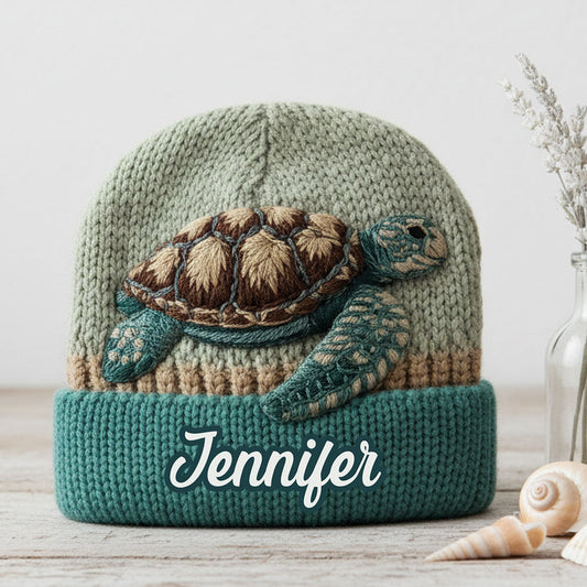 Beautiful Turtle - Personalized Turtle Beanie Hat