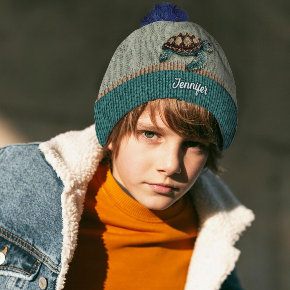 Beautiful Turtle - Personalized Turtle Beanie Hat