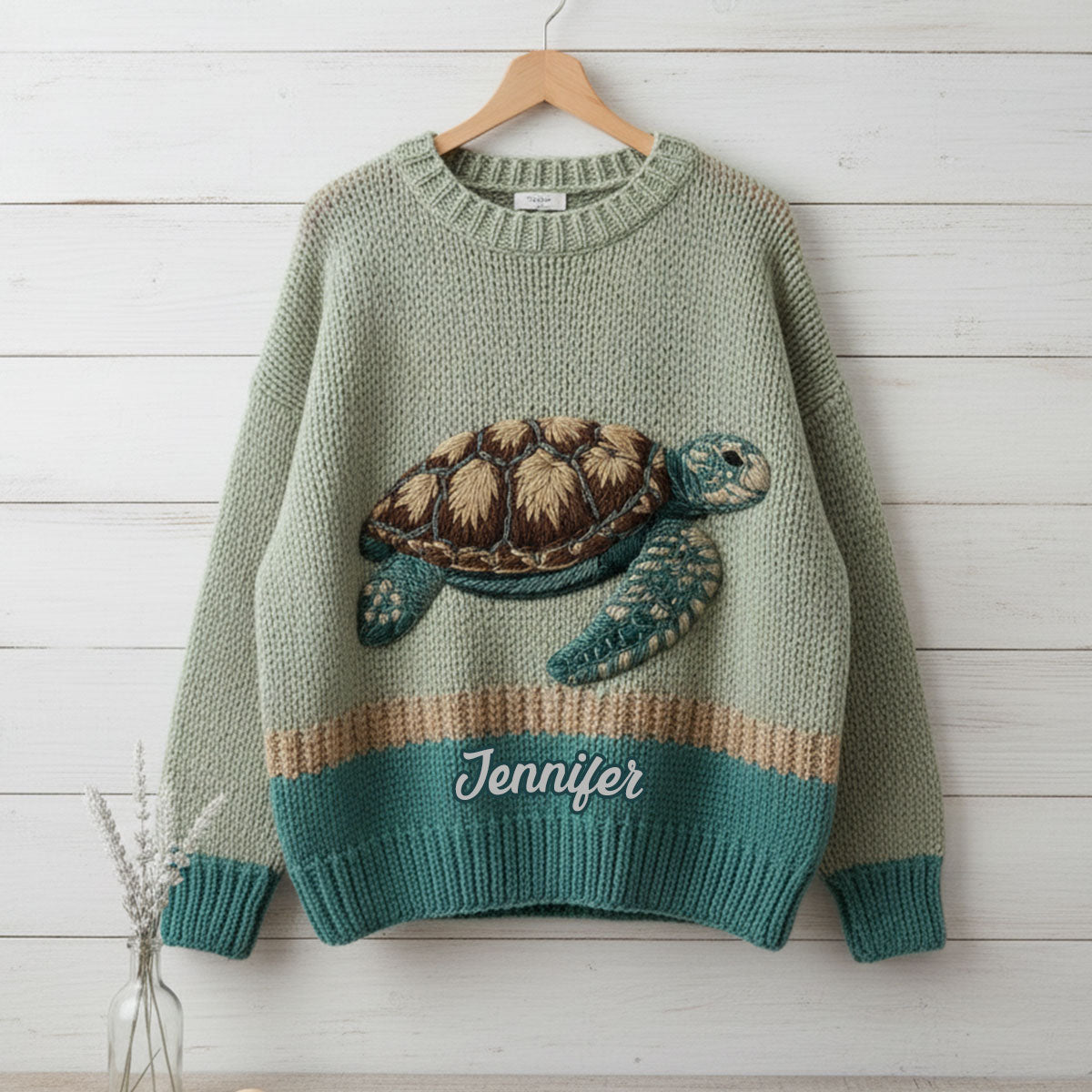 Beautiful Turtle - Personalized Turtle Ugly Sweater