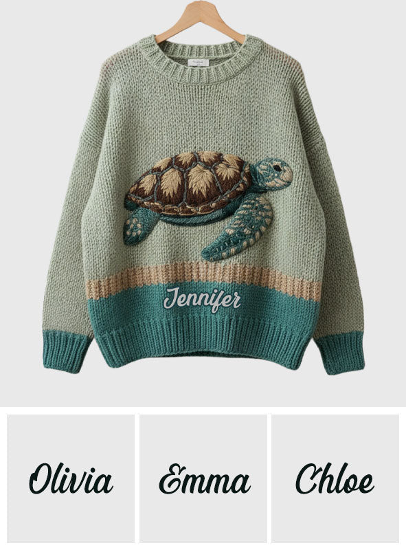 Beautiful Turtle - Personalized Turtle Ugly Sweater