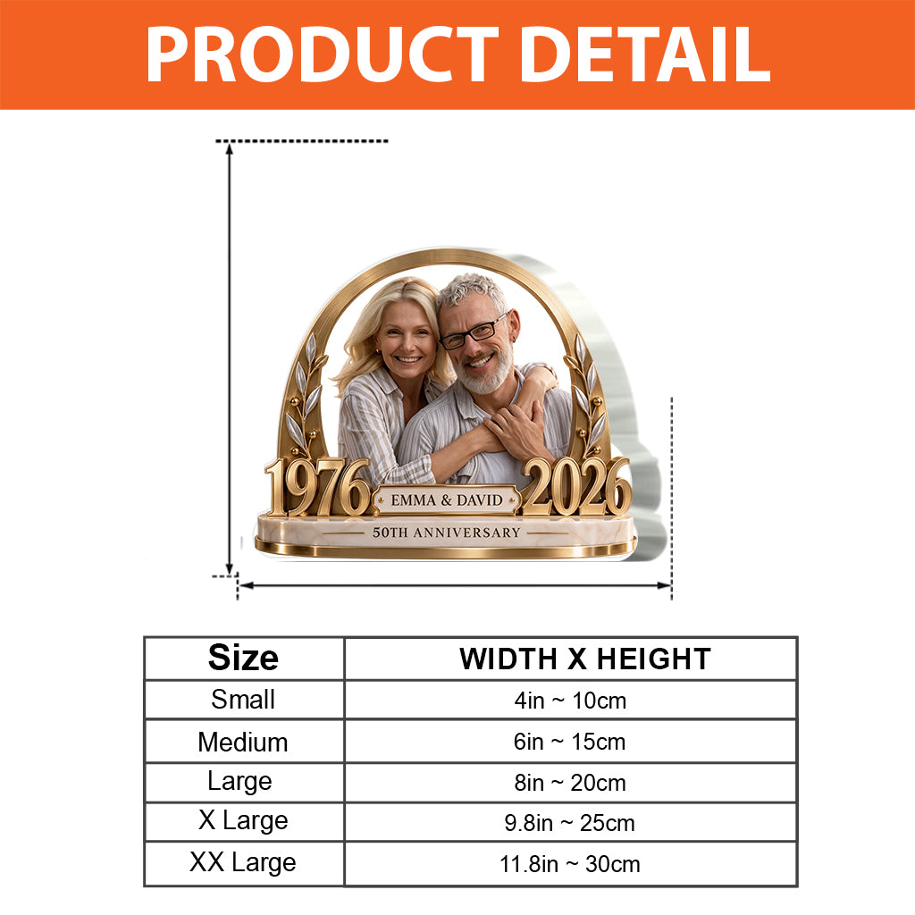 Couple Custom Gift, Romantic Anniversary Gift for Husband and Wife, Custom Couple Gift with Name and Date - Personalized Couple Custom Shaped Acrylic Plaque