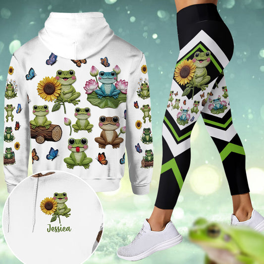 Just A Girl Who Loves Frogs - Personalized Frog Hoodie and Leggings