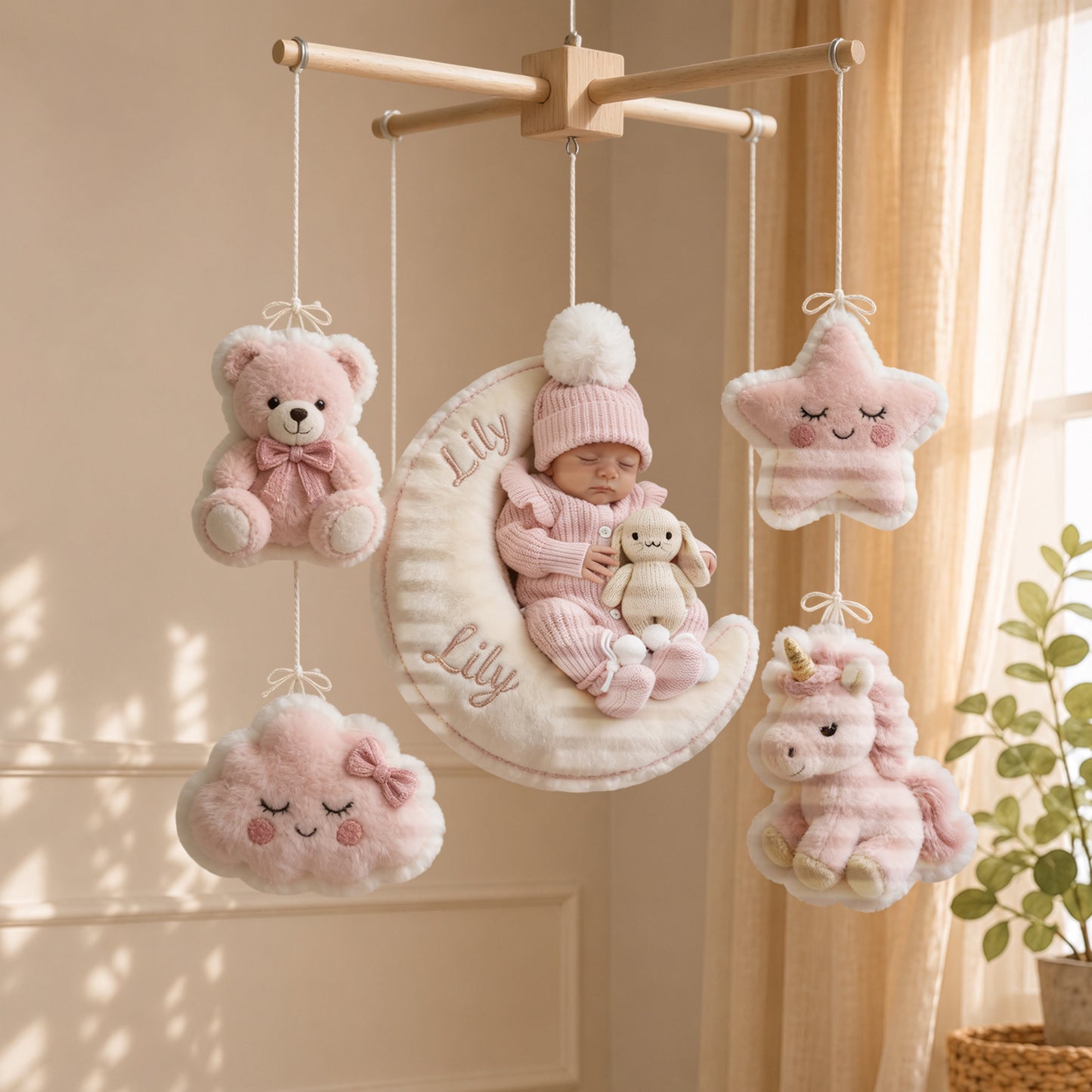 Welcome To The World - Personalized Newborn Crib Mobile