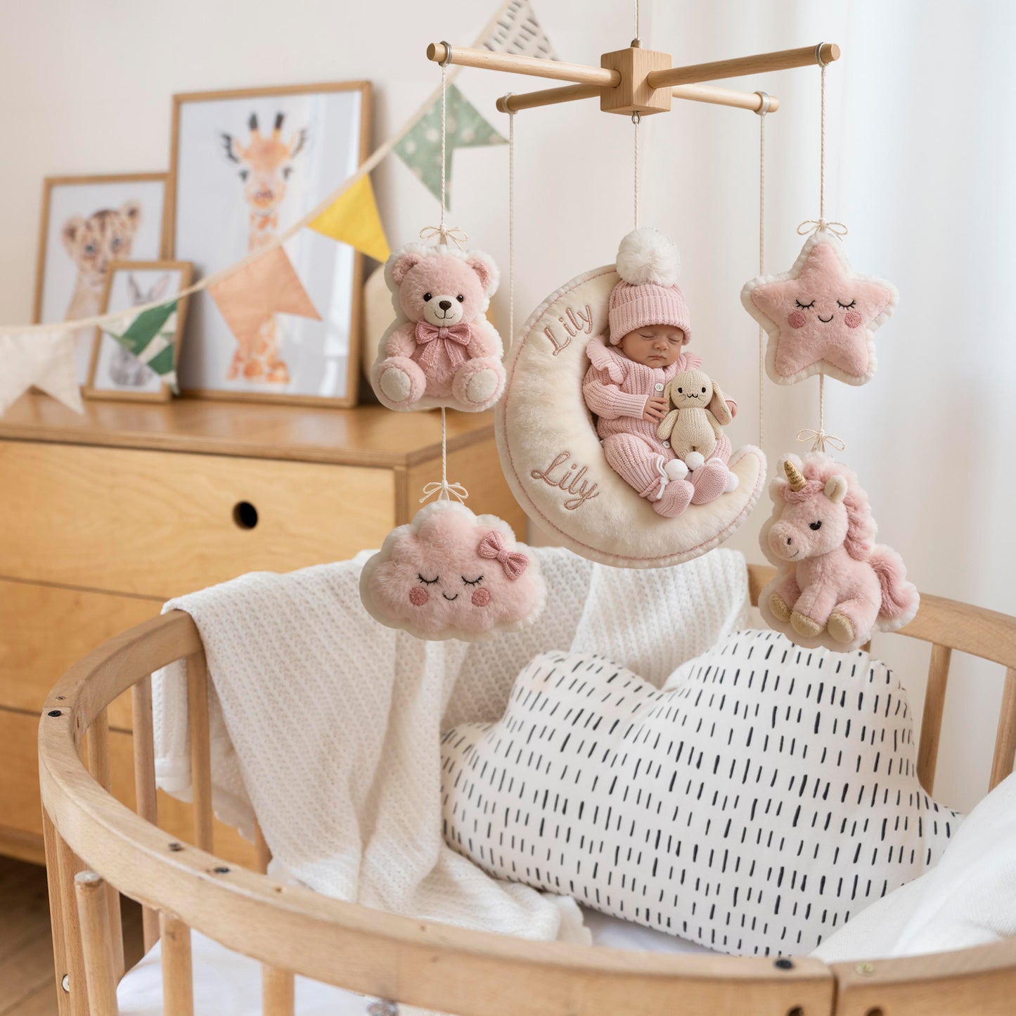 Welcome To The World - Personalized Newborn Crib Mobile