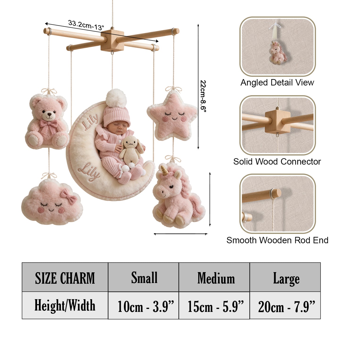 Welcome To The World - Personalized Newborn Crib Mobile