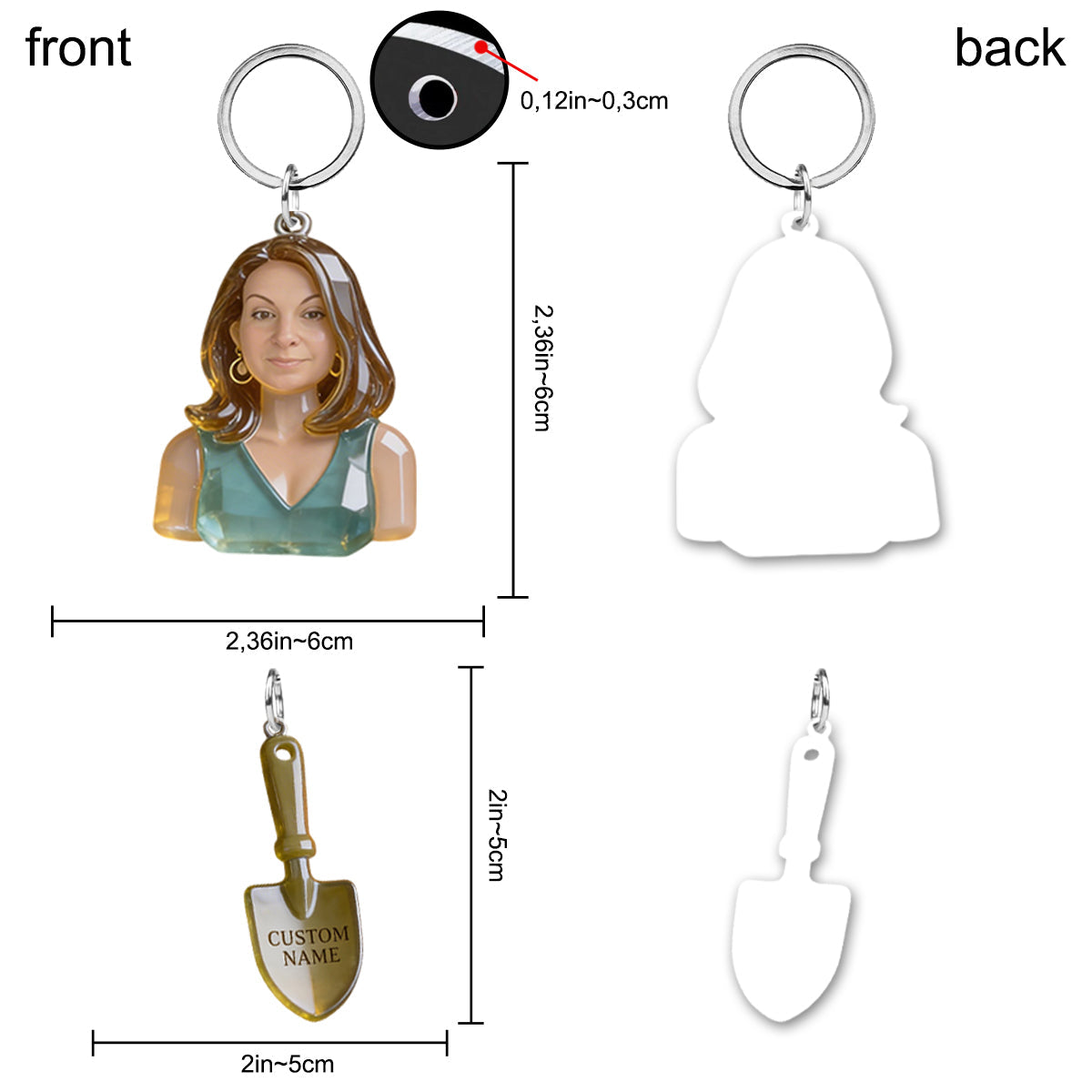 Love Gardening - Personalized Gardening Keychain With Charms