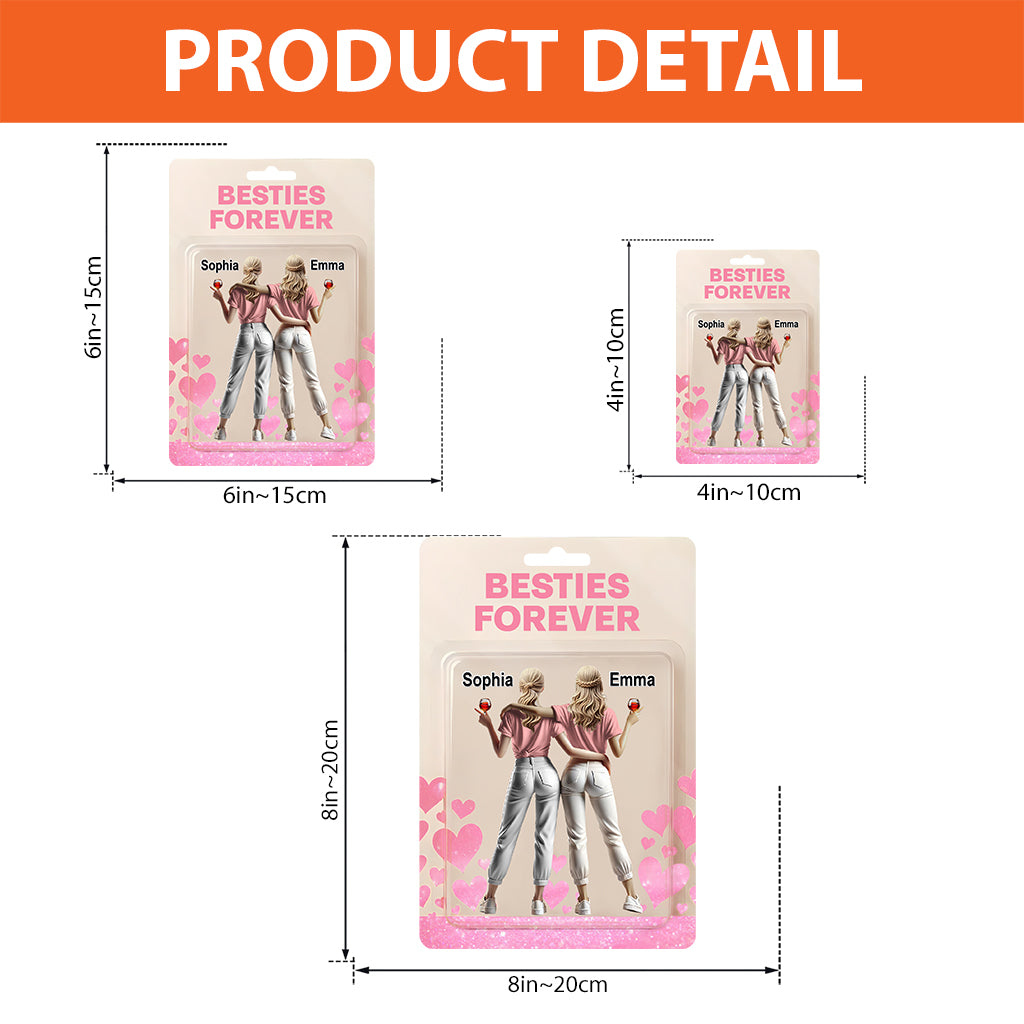 Besties Forever - Personalized Bestie Custom Shaped Acrylic Plaque