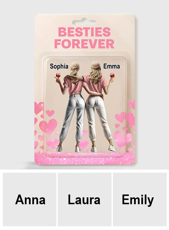 Besties Forever - Personalized Bestie Custom Shaped Acrylic Plaque