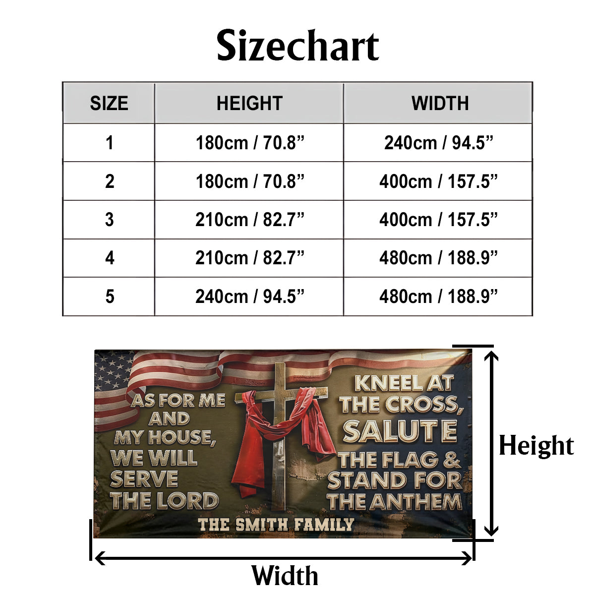 As For Me And My House - Personalized Christian Garage Door Banner