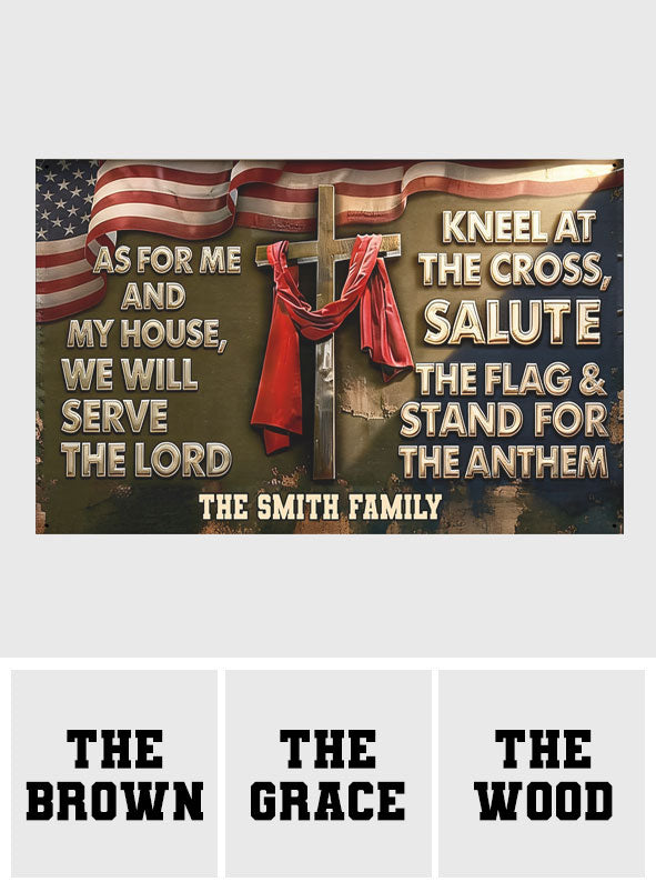 As For Me And My House - Personalized Christian Garage Door Banner