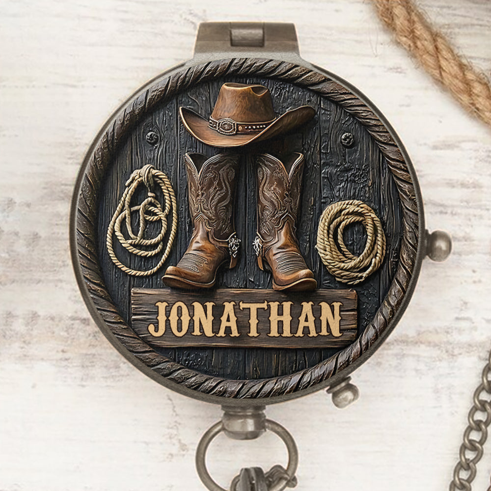 Cowboy, Cowgirl Life - Personalized Western Outfit Compass