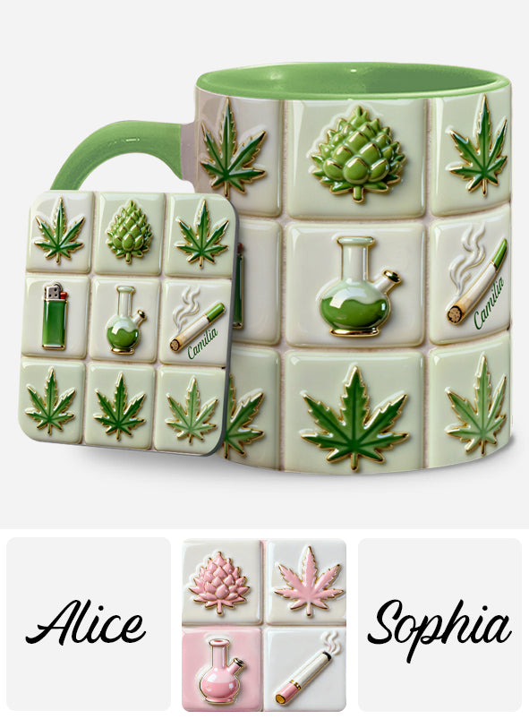 Green Magic Leaf - Personalized Weed Accent Mug