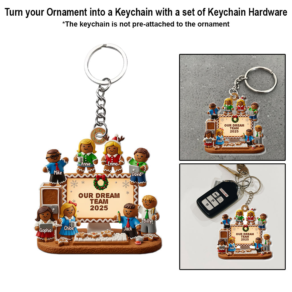 Our Dream Team - Personalized Corworker Transparent Ornament