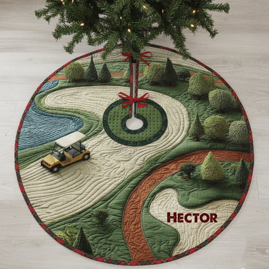 Merry Christmas For Golfer - Personalized Golf Tree Skirt