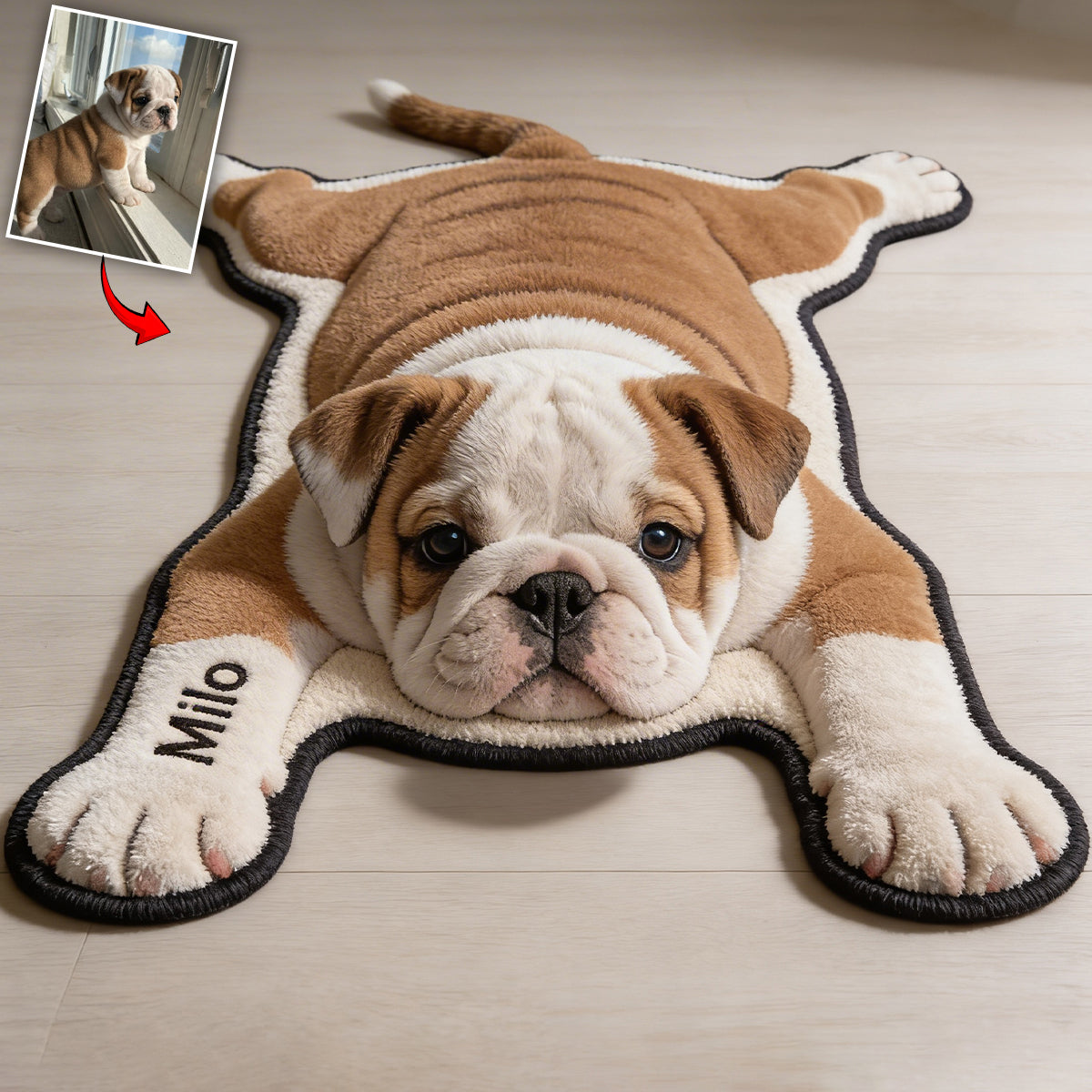 Any Pet Photo - Personalized Dog Non-Slip Tufted Rug
