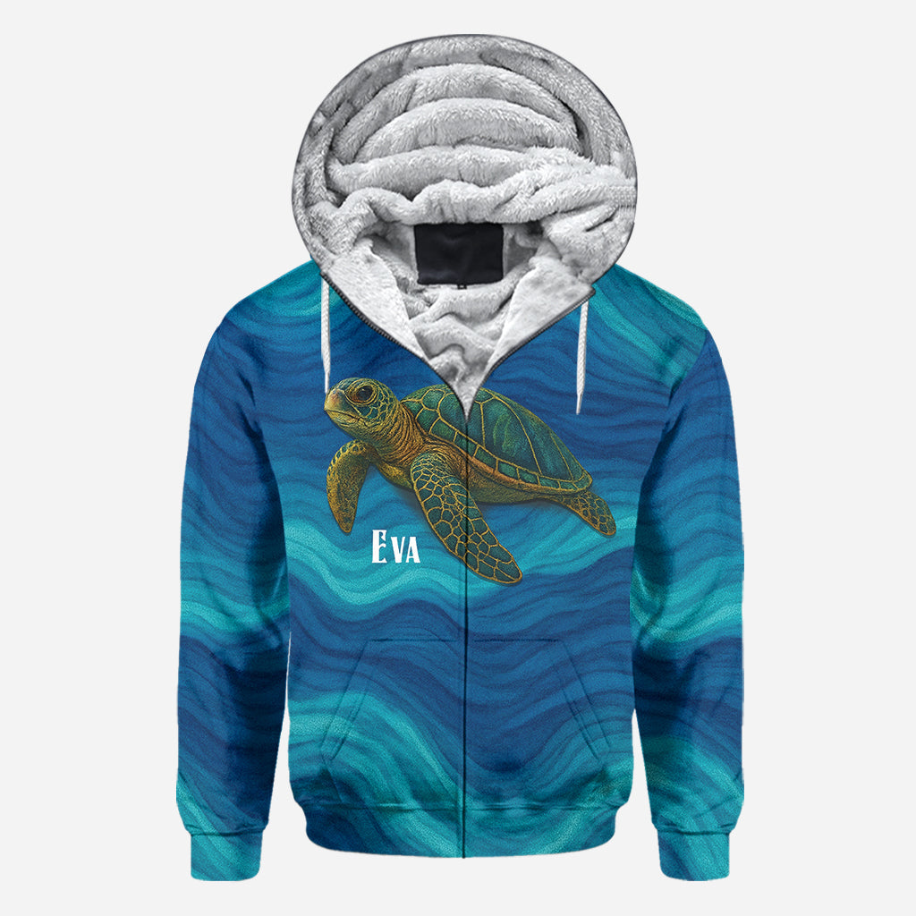 Turtle And Wave - Personalized Turtle All Over Shirt