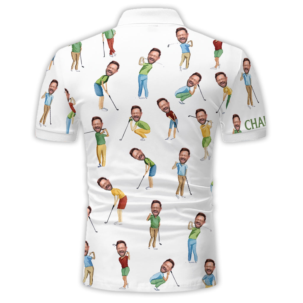 Best Dad By Par - Personalized Father Polo Shirt