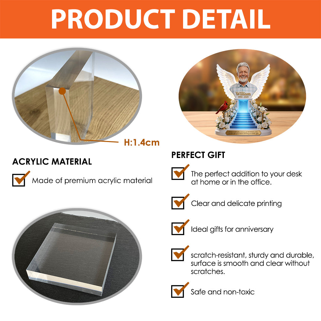 Memorial Gift - Personalized Memorial Custom Shaped Acrylic Plaque