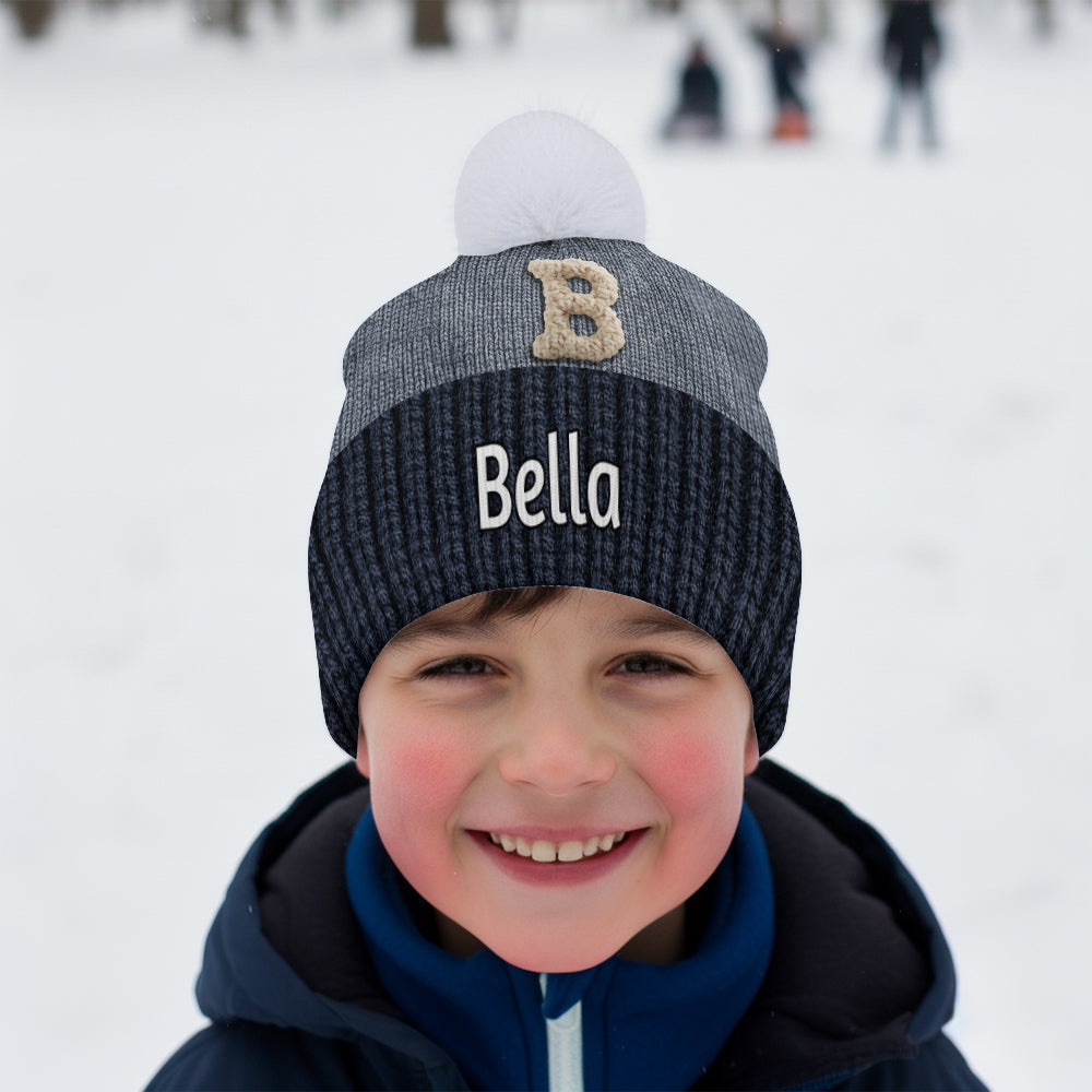 Initials Name Custom Alphabet - Personalized Family Beanie Hat