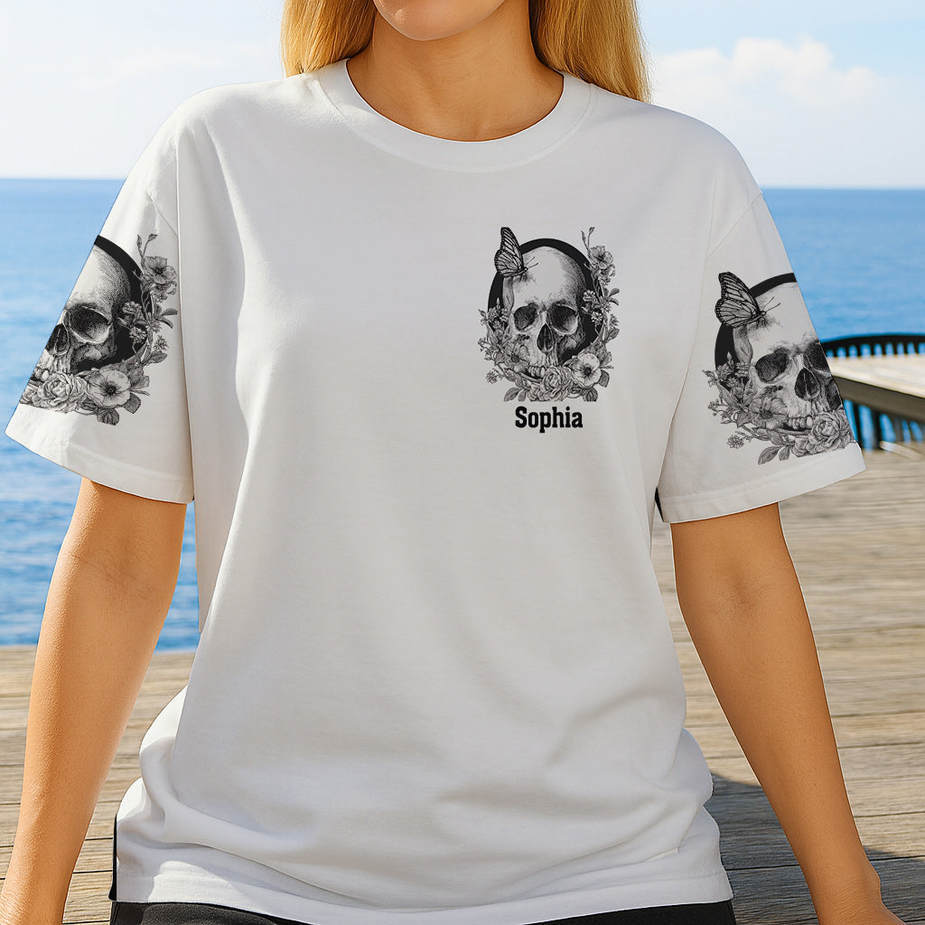 White Skull - Personalized Skull All Over Shirt
