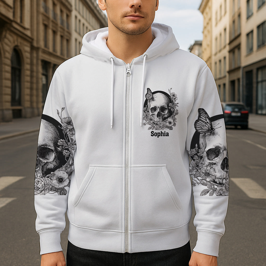 White Skull - Personalized Skull All Over Shirt