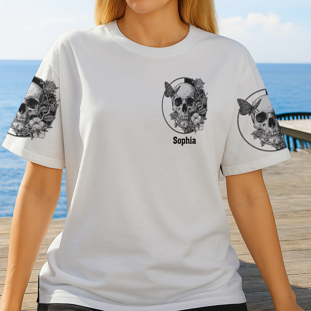 White Skull - Personalized Skull All Over Shirt