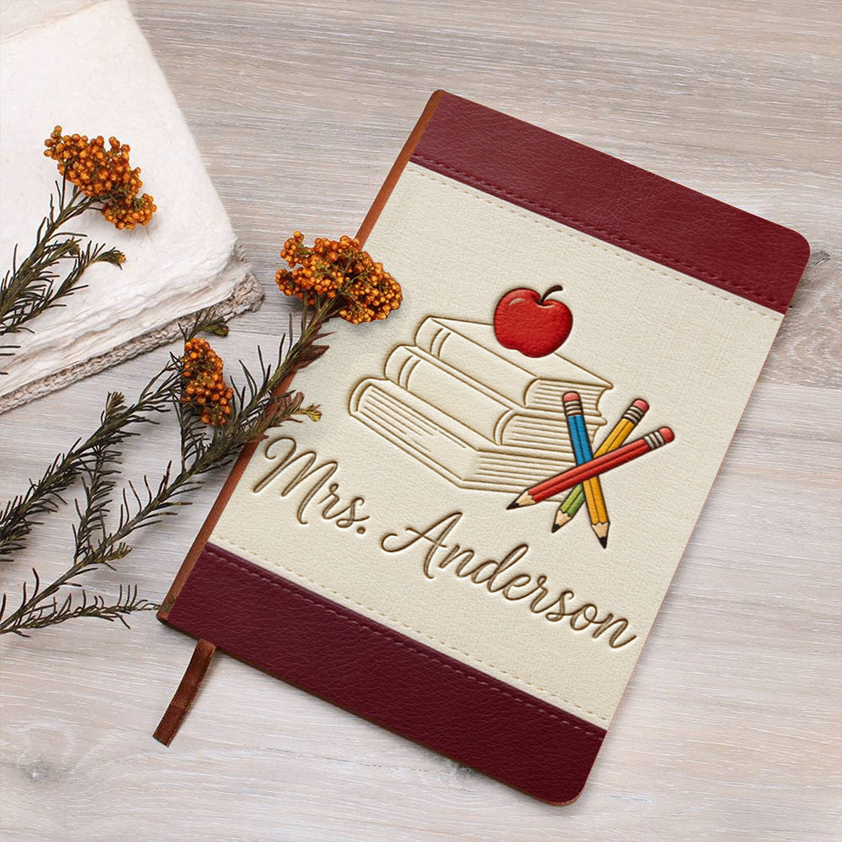 Teacher Gifts - Personalized Teacher Leather Journal
