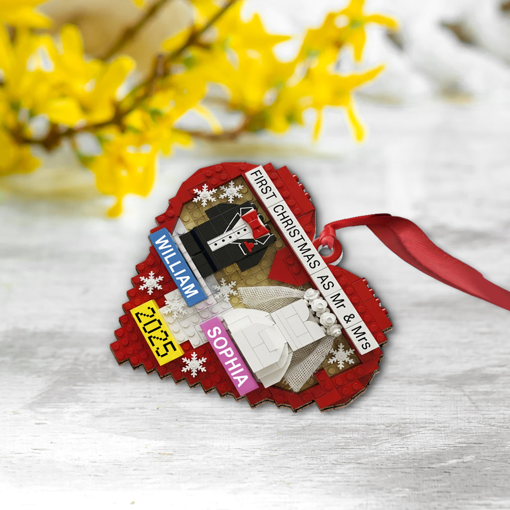 First Christmas As Mr & Mrs - Personalized Couple Ornament