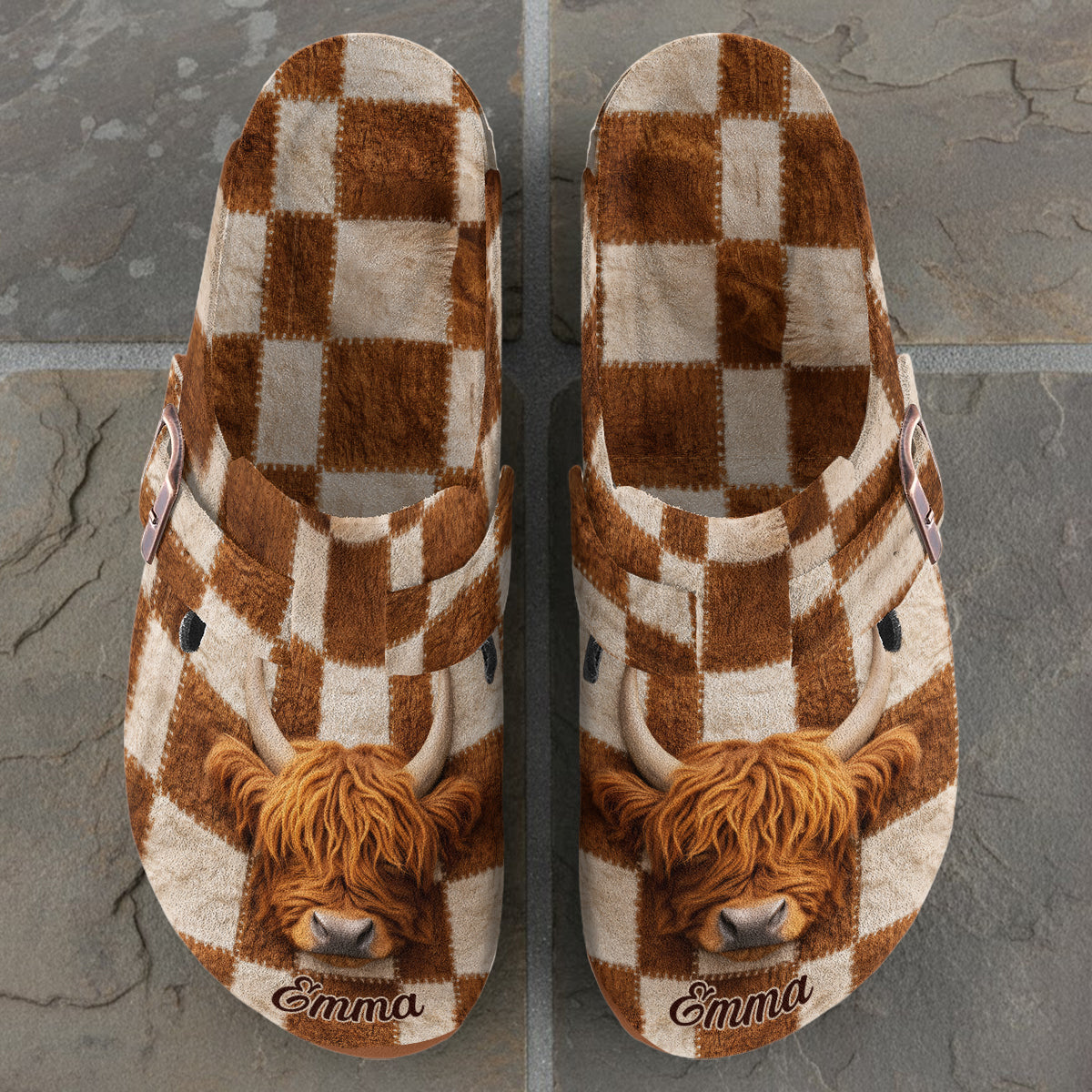 Love Highland Cow, Farm Life - Personalized Highland Cow Clogs With Arch Support