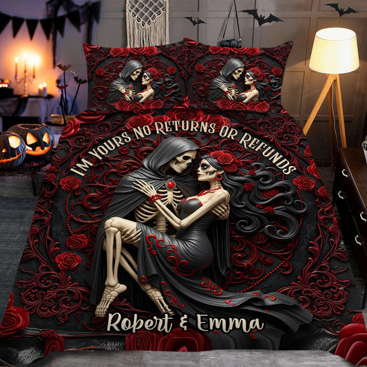 I'm Yours No Returns Or Refunds - Personalized Couple Bedding Set