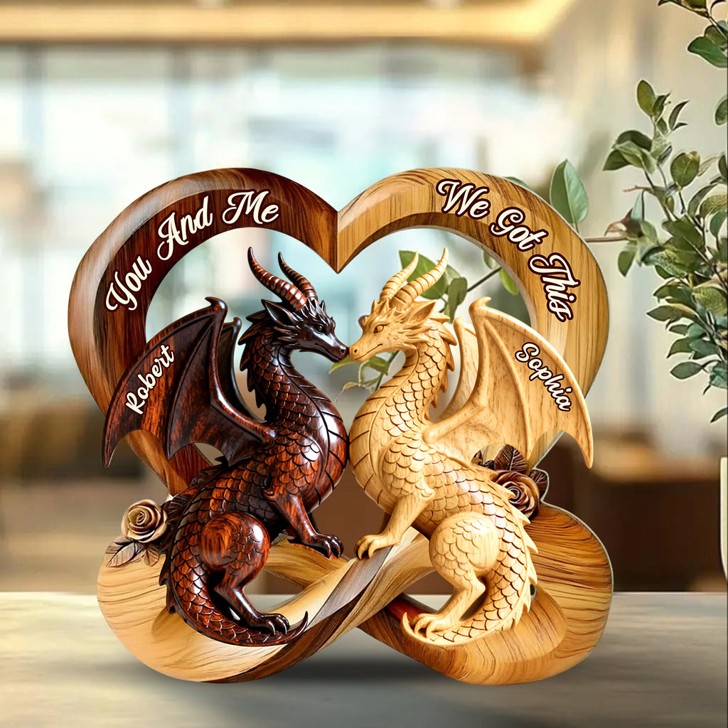 You & Me We Got This - Personalized Dragon Custom Shaped Acrylic Plaque