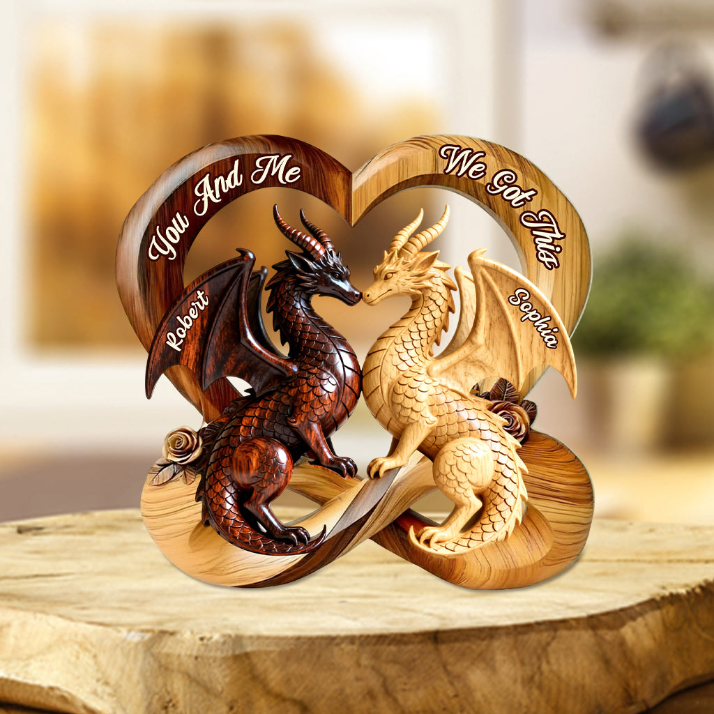 You & Me We Got This - Personalized Dragon Custom Shaped Acrylic Plaque