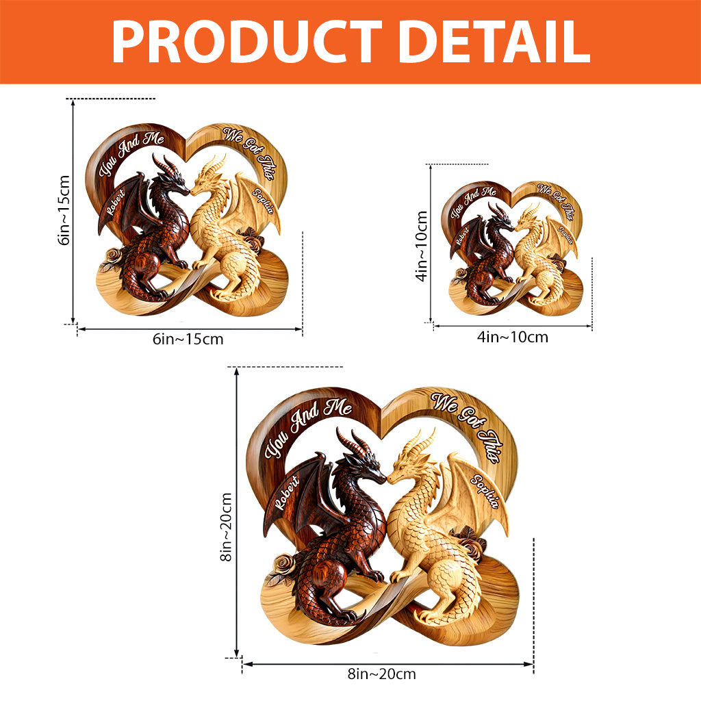 You & Me We Got This - Personalized Dragon Custom Shaped Acrylic Plaque