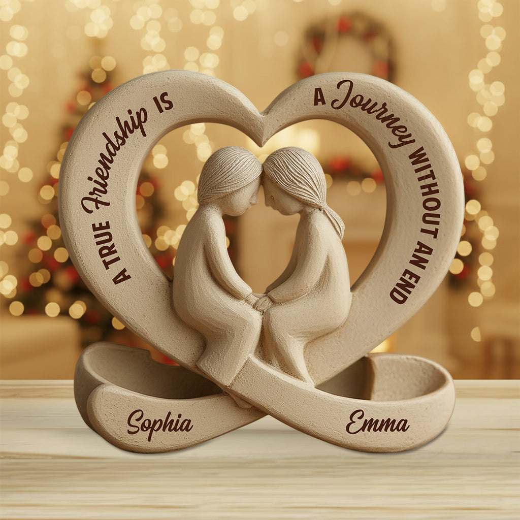 A True Friendship - Personalized Bestie Custom Shaped Acrylic Plaque