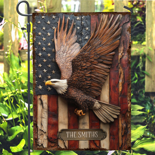 God Bless America - Personalized Independence Day/ 4th of July Garden Flag