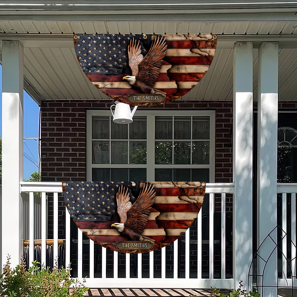 God Bless America - Personalized Independence Day/ 4th of July Pleated Fan Flag