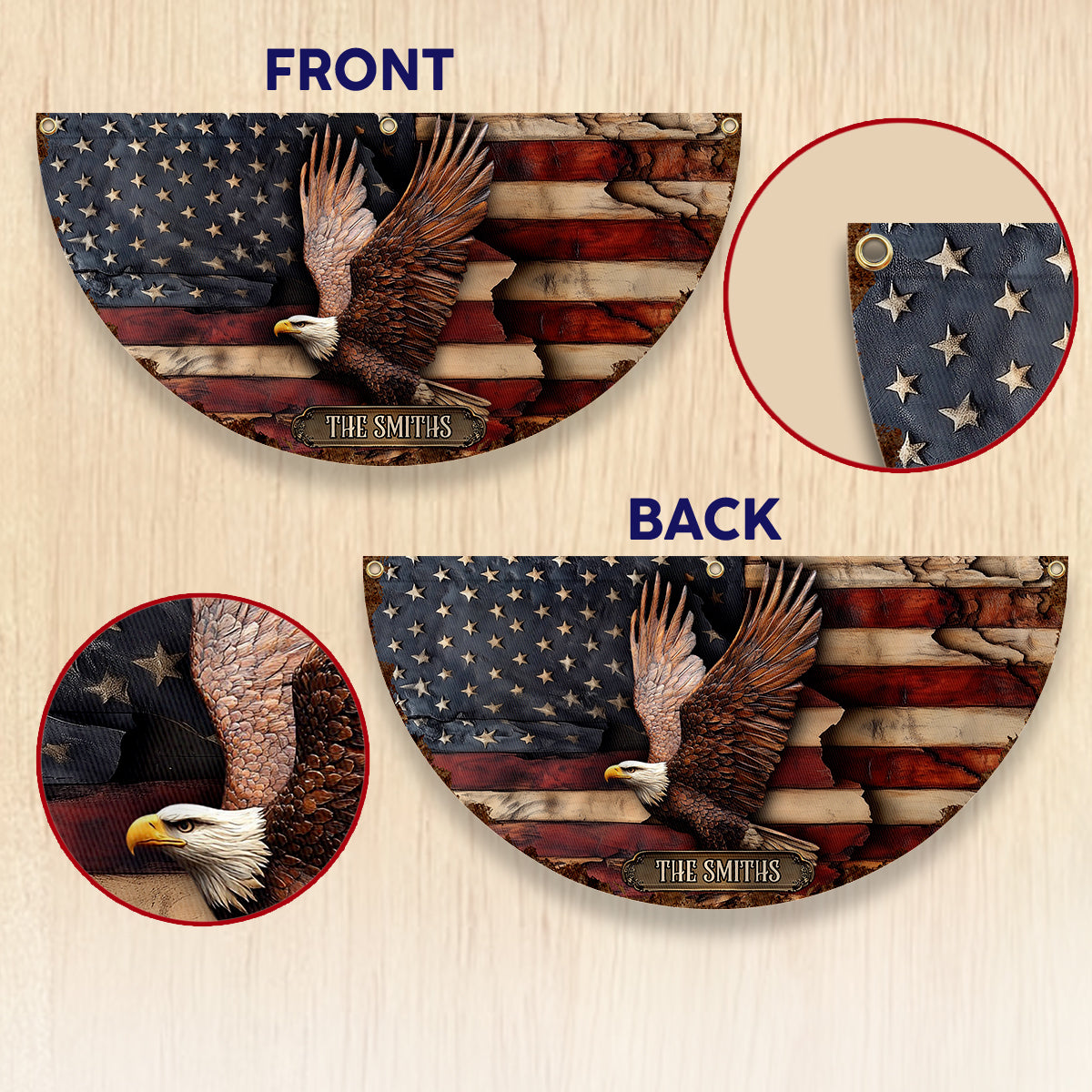 God Bless America - Personalized Independence Day/ 4th of July Pleated Fan Flag