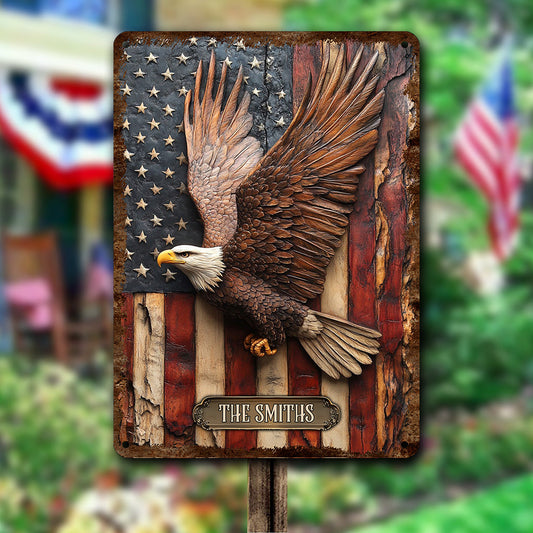 God Bless America - Personalized Independence Day/ 4th of July Rectangle Metal Sign