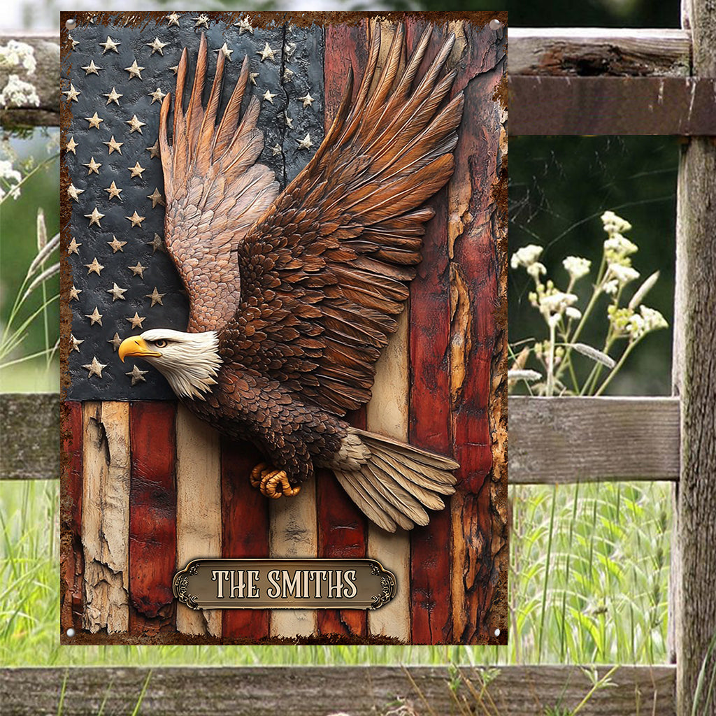 God Bless America - Personalized Independence Day/ 4th of July Rectangle Metal Sign
