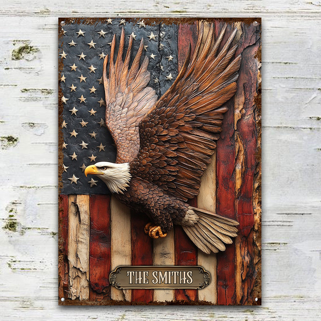 God Bless America - Personalized Independence Day/ 4th of July Rectangle Metal Sign