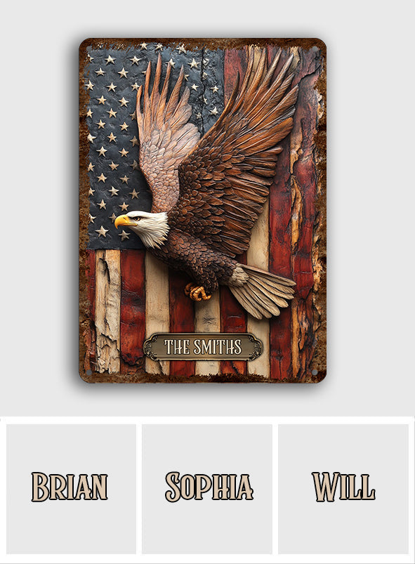 God Bless America - Personalized Independence Day/ 4th of July Rectangle Metal Sign